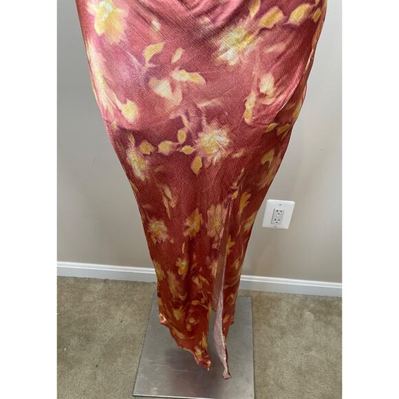 Bec and Bridge Margot Split Lumen Floral Red Midi Dress Size 10 - Picture 4 of 8